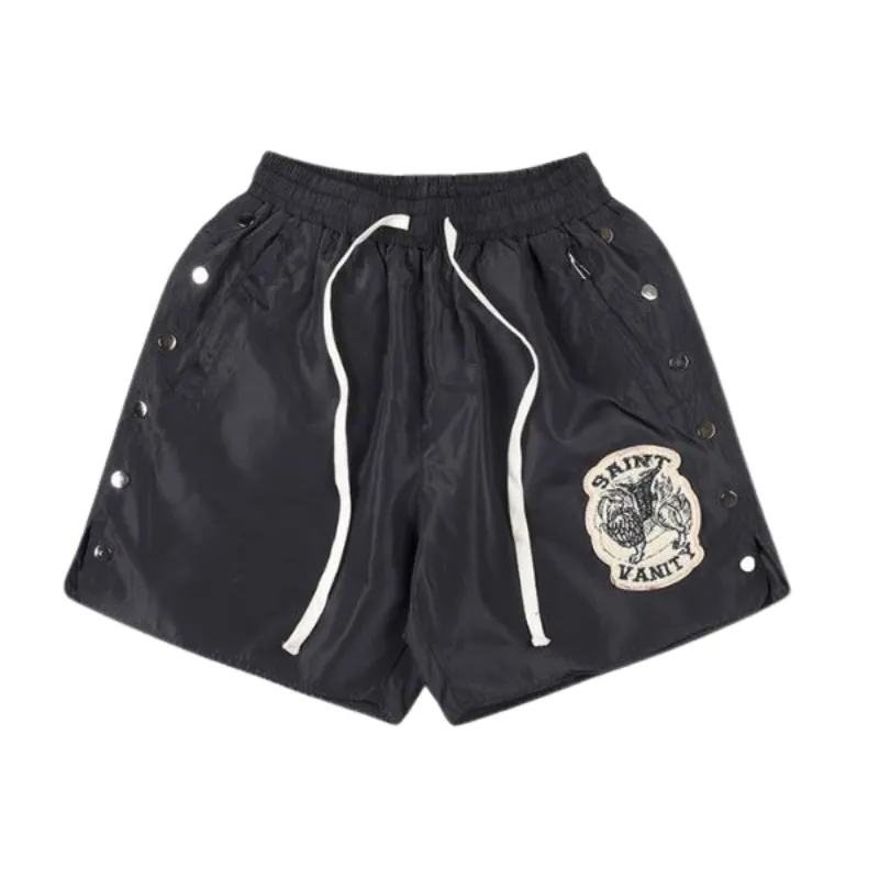 Saint Vanity Black Nylon Shorts - Buy Online